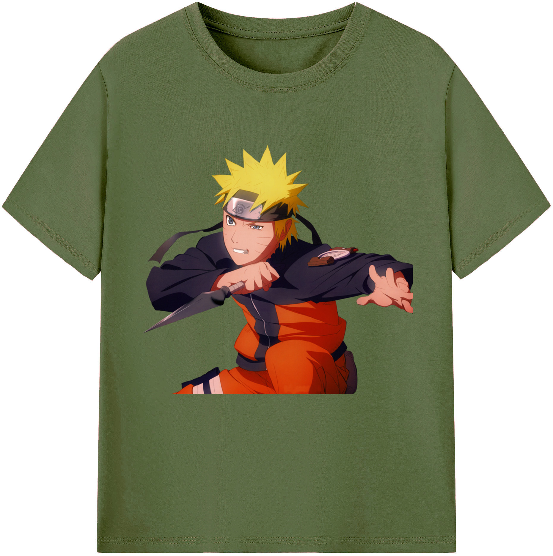 （画像用） NARUTO -ナルト- うずまき ナルト Uzumaki Naruto 綿100％半袖Tシャツ（フロントプリント）
